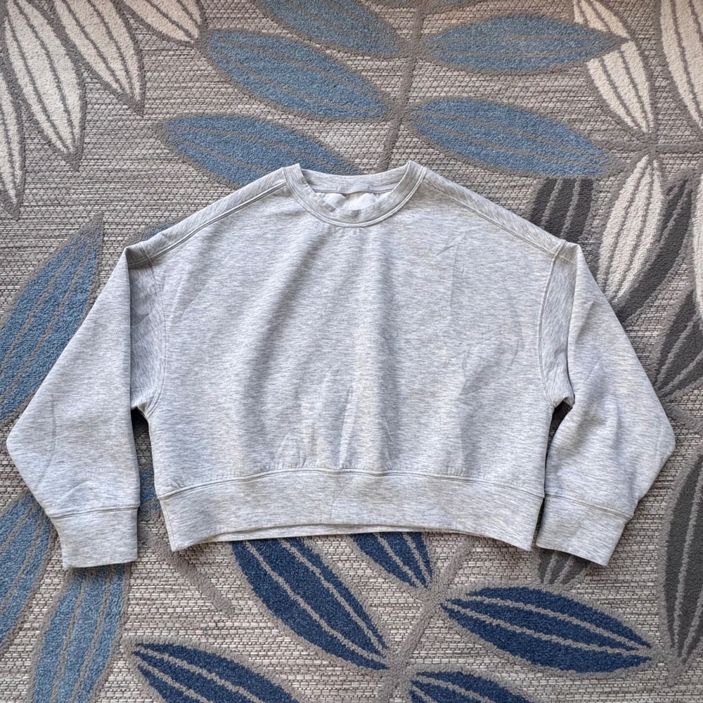 Abercrombie Active YPB On The Go Crew neoKnit Size Small‎ Heather Grey